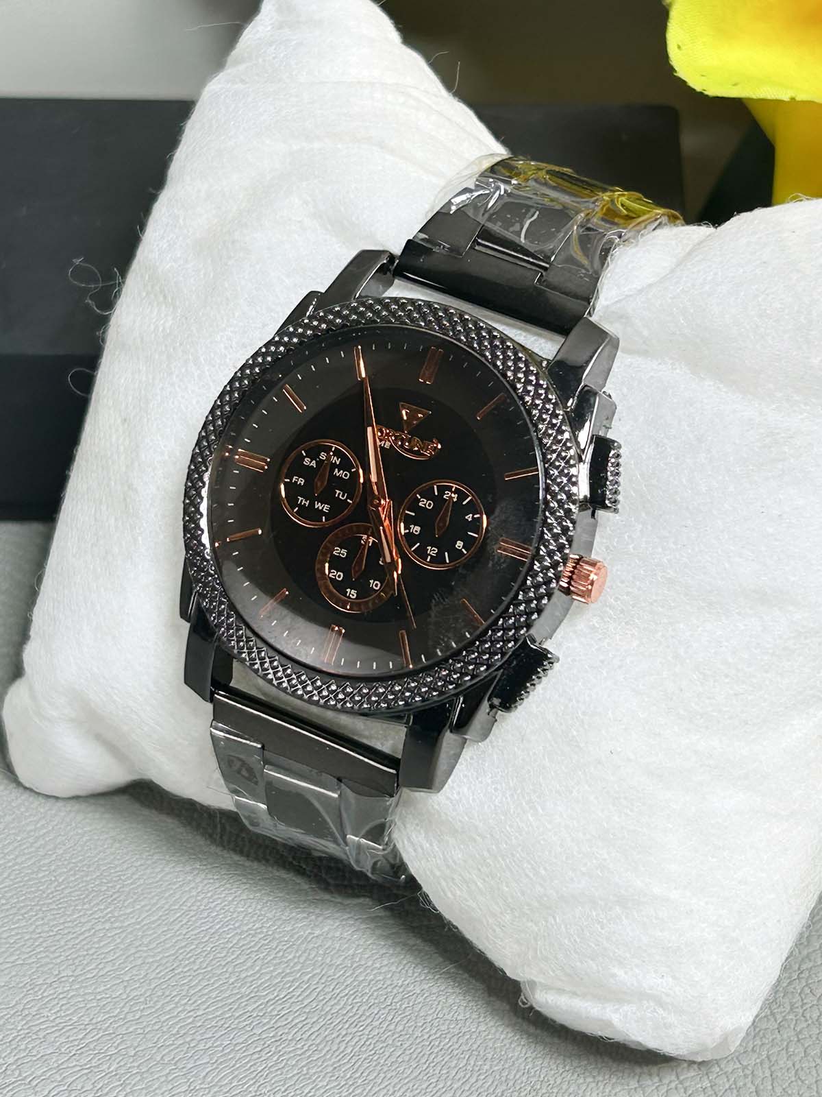 Black Stainless Steel Watch For Men MW162