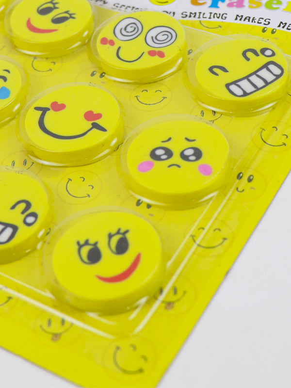 Emoji Erasers For Kids Set of 12 Pcs