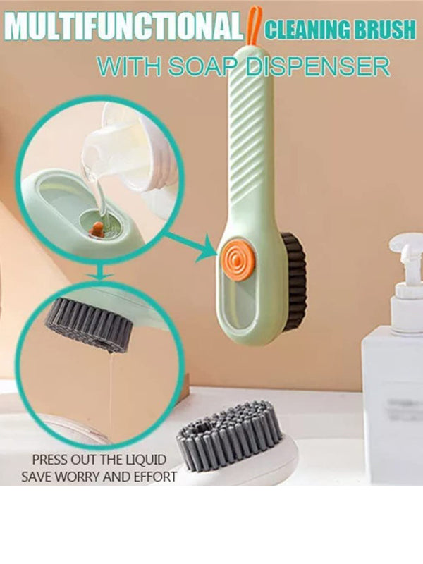 Cleaning Brush With Soap Dispenser Multicolor