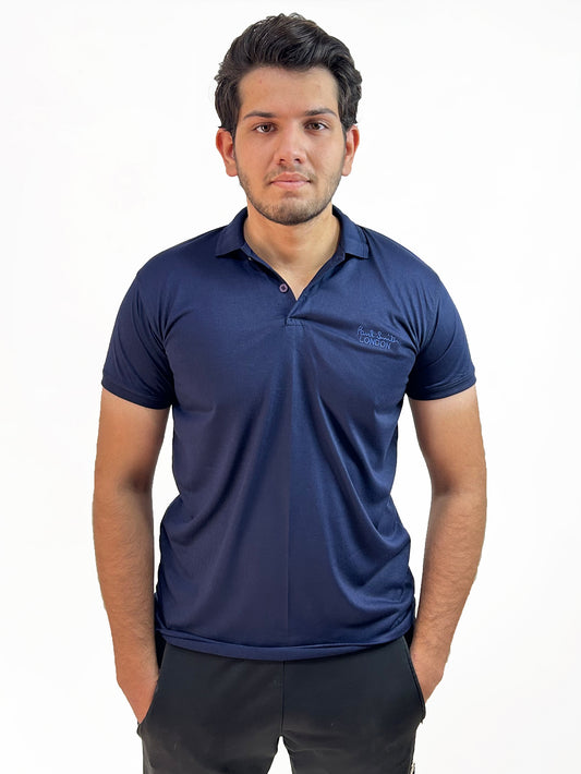 Navy Blue Plain Polo T-Shirt For Men MG MTS99