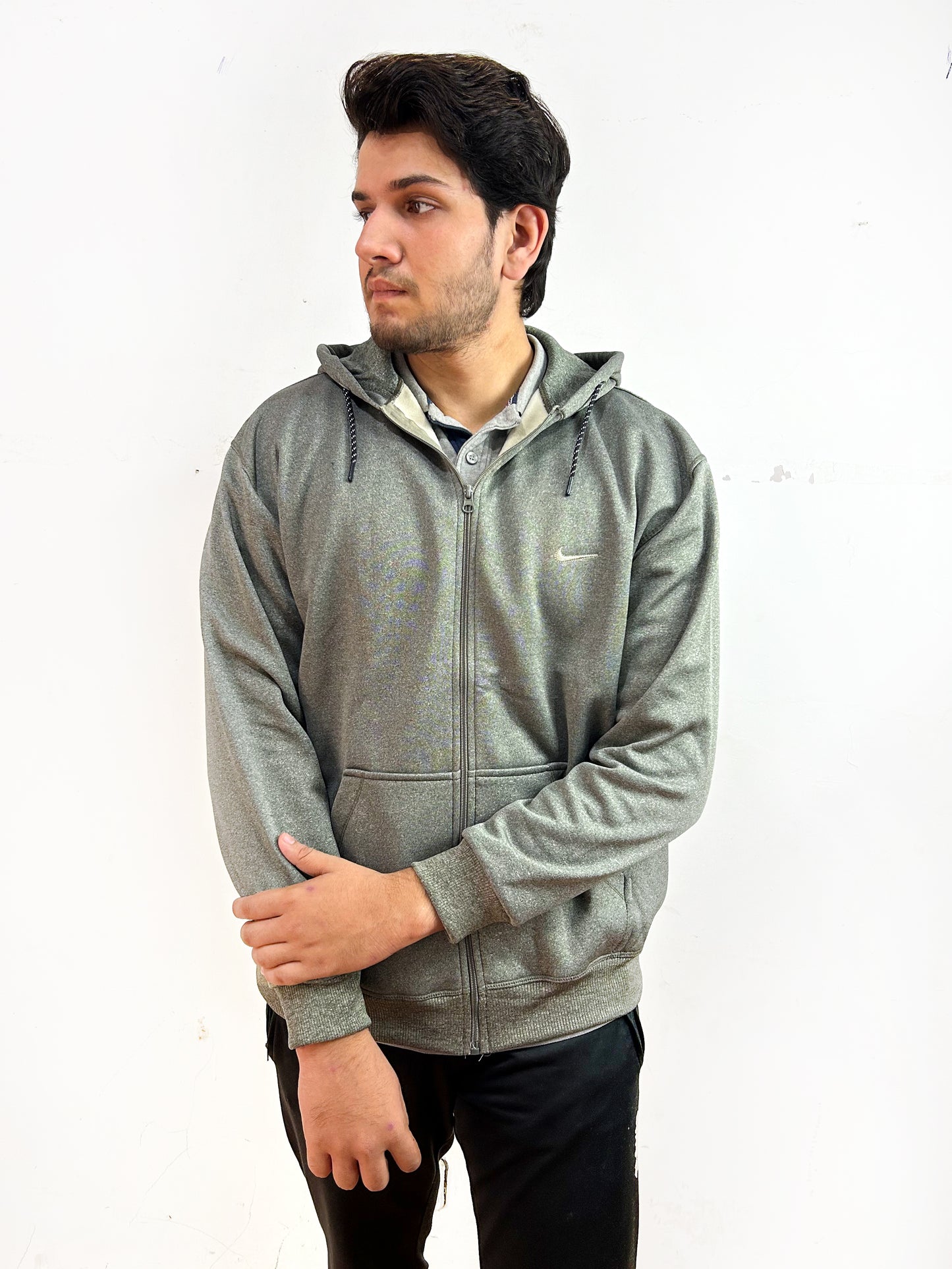 Grey Zipper Hoodie For Men MG MH20