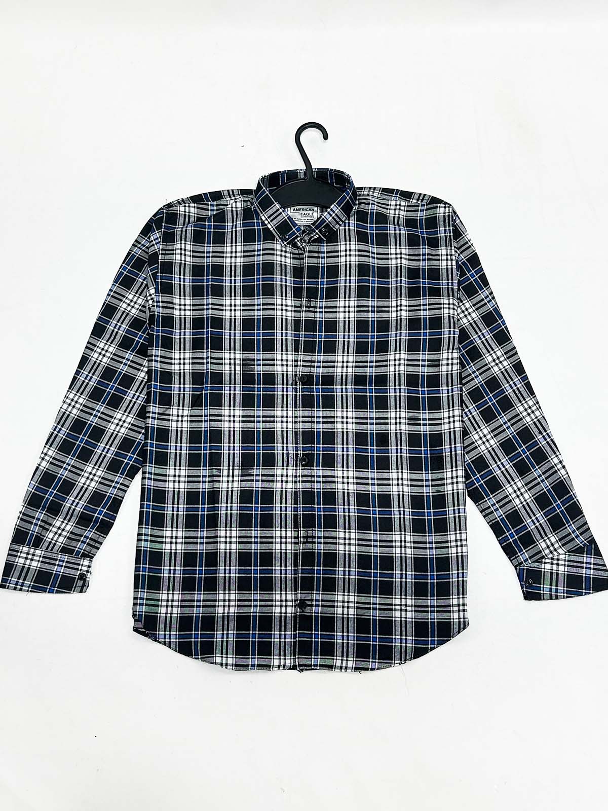Black Checks Casual Shirt For Men MCS137