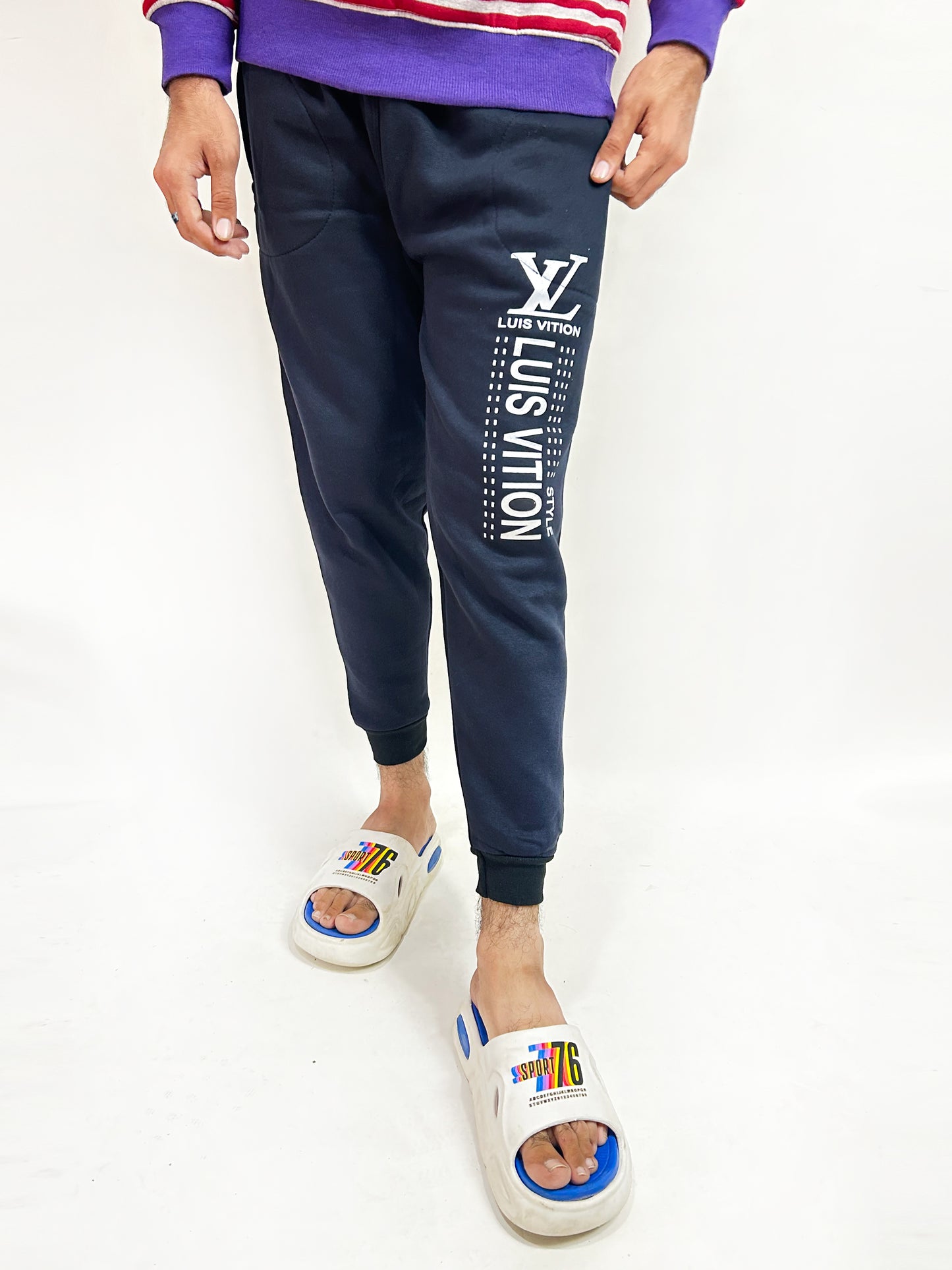 Navy Blue LV Trouser For Men HG MT109