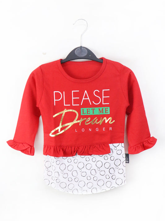 ATT Girls T-Shirt 3.5 Yrs - 9 Yrs Dream Red