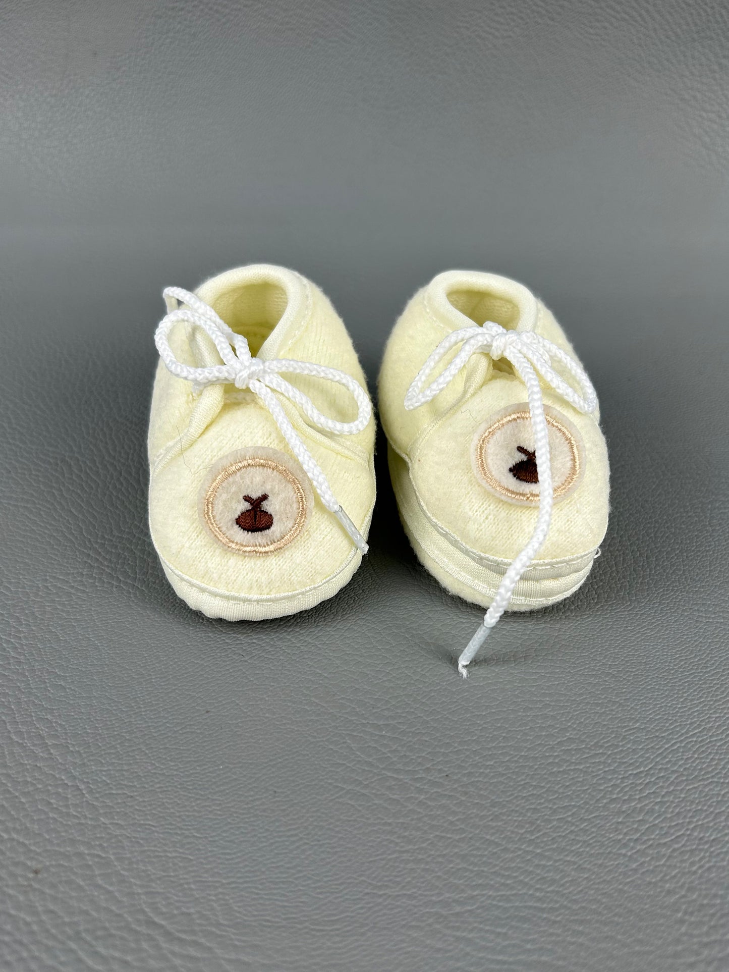 Yellow Basic Booties For Newborn NB05