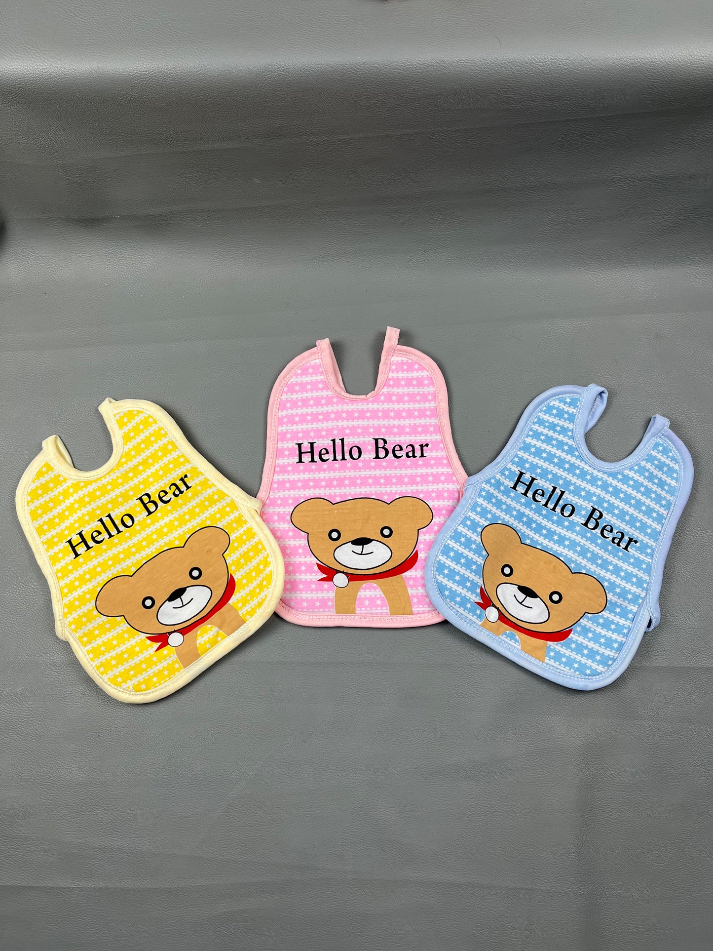 Pack Of 3 Multicolor Soft and Absorbent Bibs for Newborns D-13