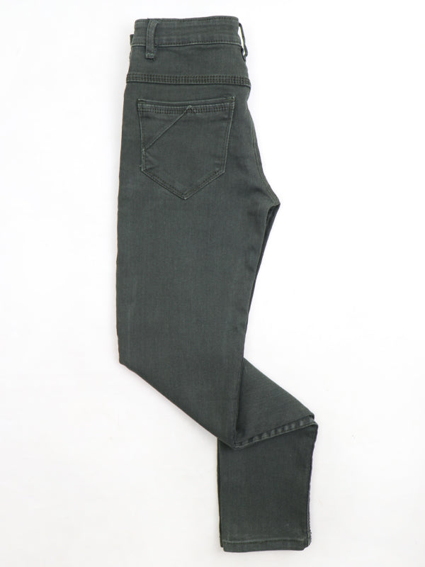 Boys Satan Denim Jeans 5Yrs - 16Yrs Green Shade