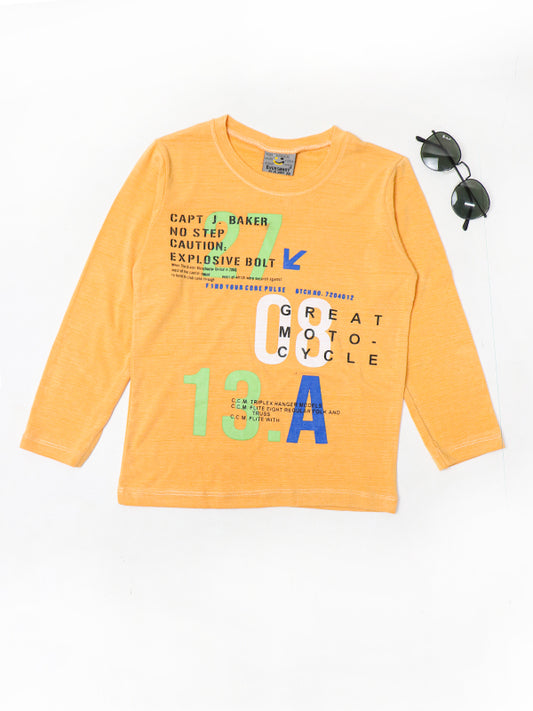 AJ Boys T-Shirt 3 Yrs - 8 Yrs 27 Light Orange