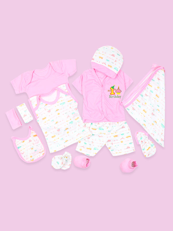 HG Newborn Gift Set 0Mth - 3Mth Pack of 12 Birthday Pink