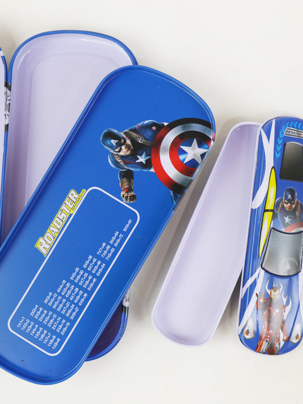 Marvel Avengers Assemble Cloth Pencil Box Pencil Case - Blue