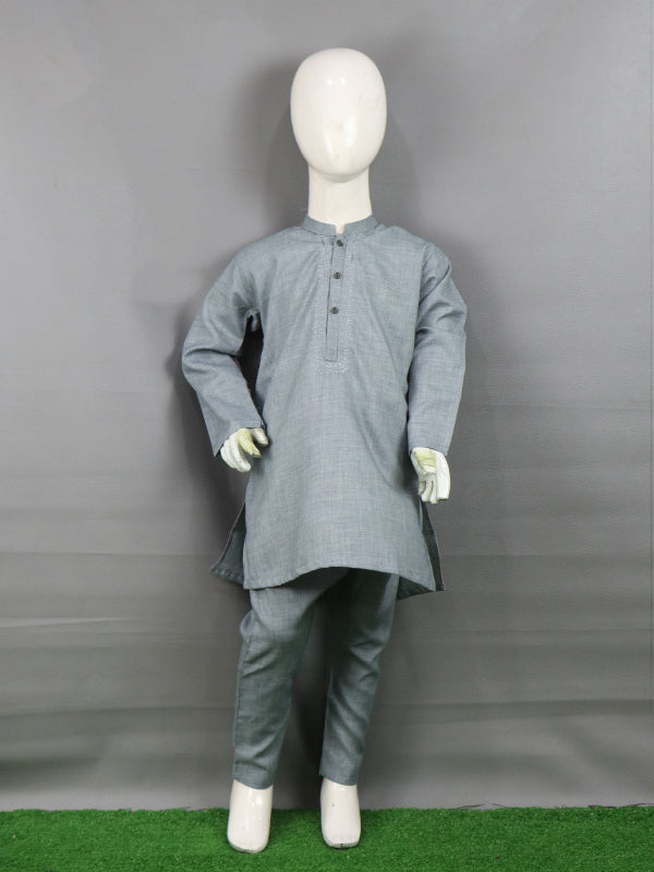 BKP16 AM Boys Kurta Pajama 2Yrs - 14Yrs Light Grey