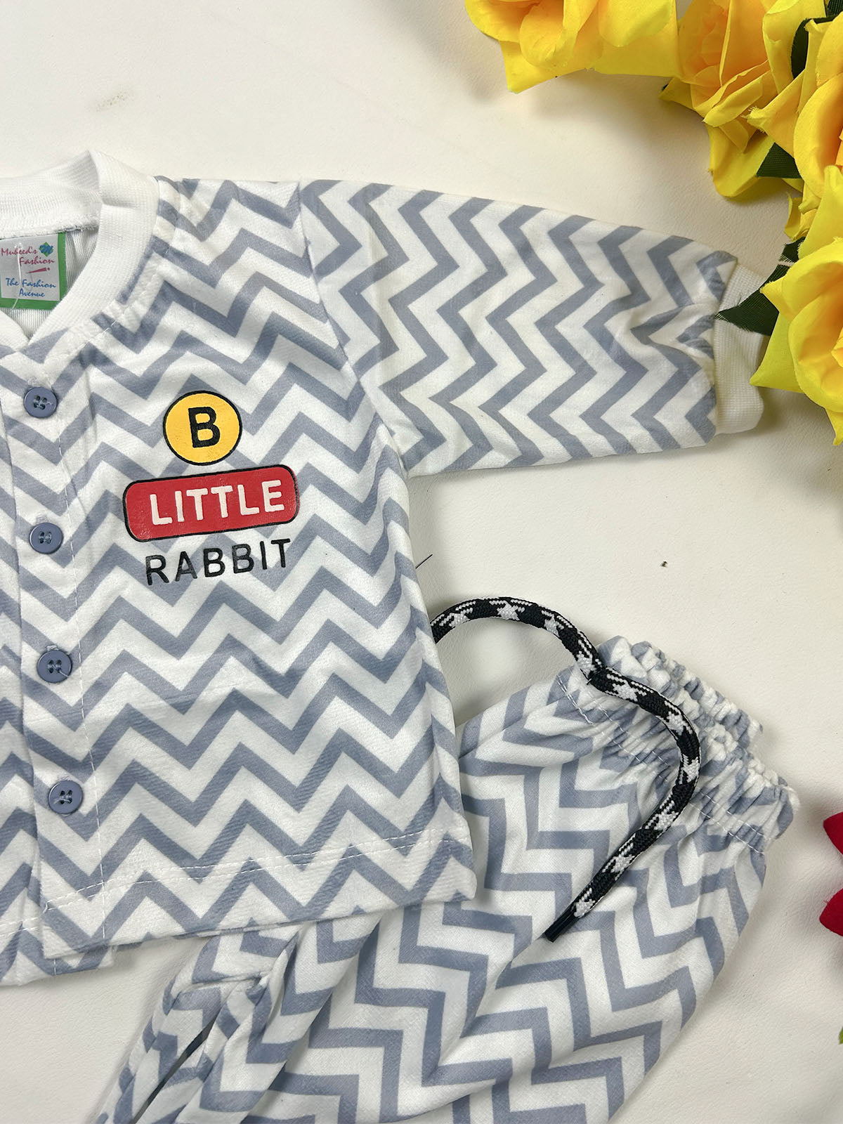 0Mth - 3Mth Grey Baba Suit For Newborn NBS831