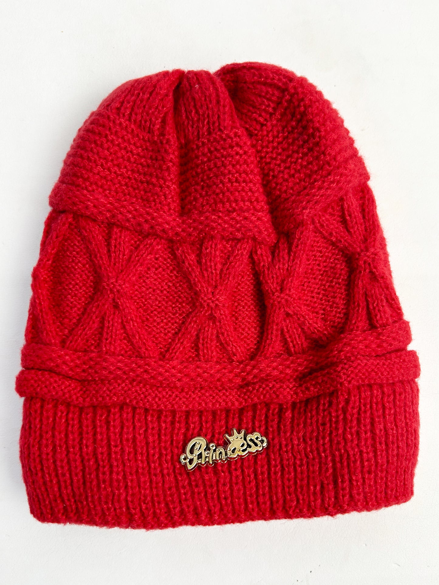 Red Multidesign Winter Warm Beanie Hat For Women's/Winter Cap For Girls WWC08