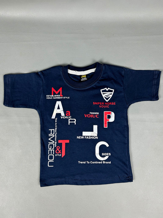 3Yrs - 8Yrs Fashion Navy Blue T-Shirt For Boys TB BTS62