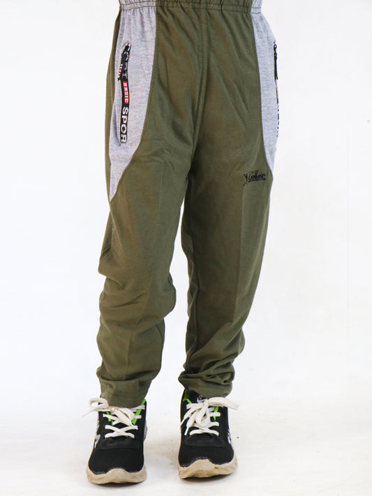 9Yrs - 14Yrs Green Jersey Trouser For Boys LF BT21