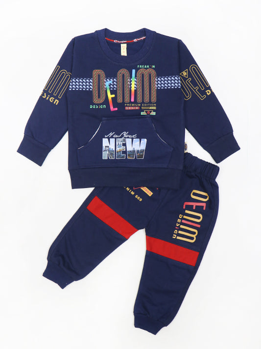 AJ Kids Suit 1Yr - 4Yrs Denim Dark Blue