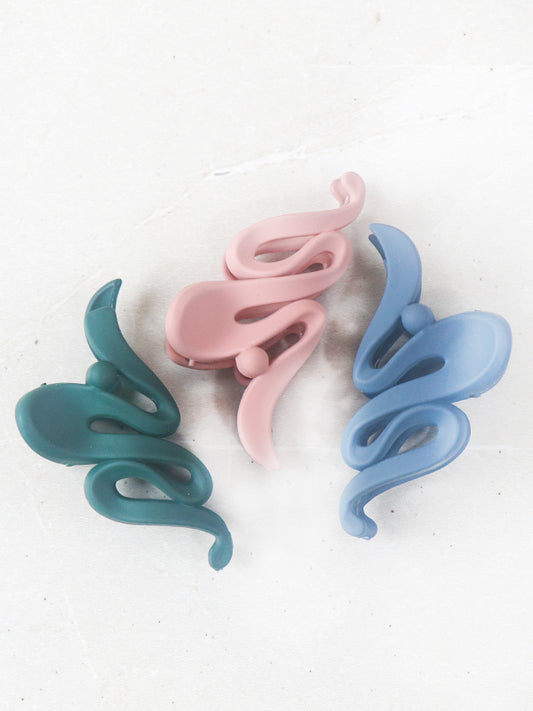 Pack Of 3 Multicolor Hair Clips For Girls GHC41