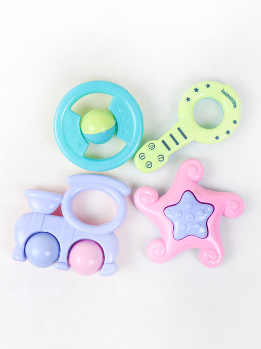 TOY13 4 PCs Baby Rattles Set