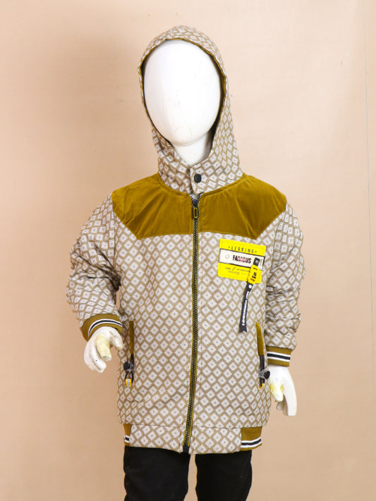 3Yrs - 8Yrs Style Mustard Hooded Jacket For Boys AJ KJ05