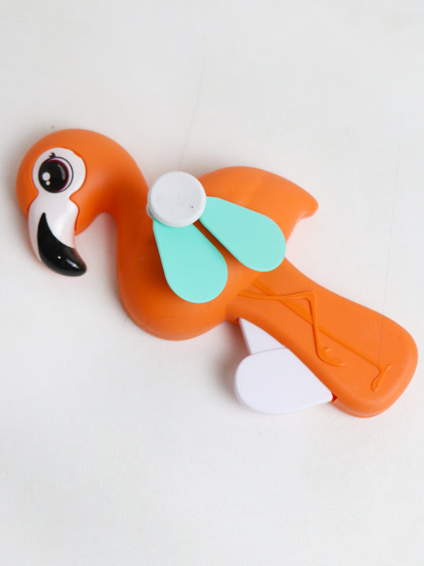 Flamingo Hand Fan For Kids Orange