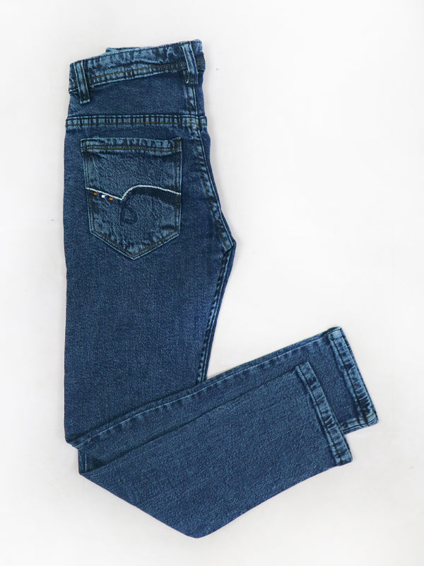 BJ06 SI Boys Stretchable Denim Jeans 12Yrs - 16Yrs Sea Blue