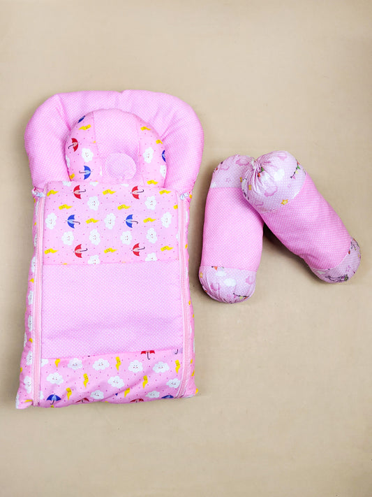 4Pcs Pink Sleeping Bag For Newborn/Baby Carry Nest NBSB10