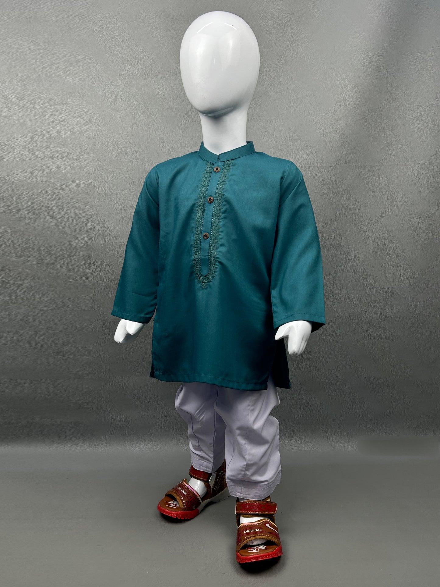 2Yrs - 14Yrs 681 Sea Green Kameez Shalwar Suit For Boys BKS111