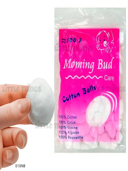 Pack Of 100 Colorful Cotton Balls White