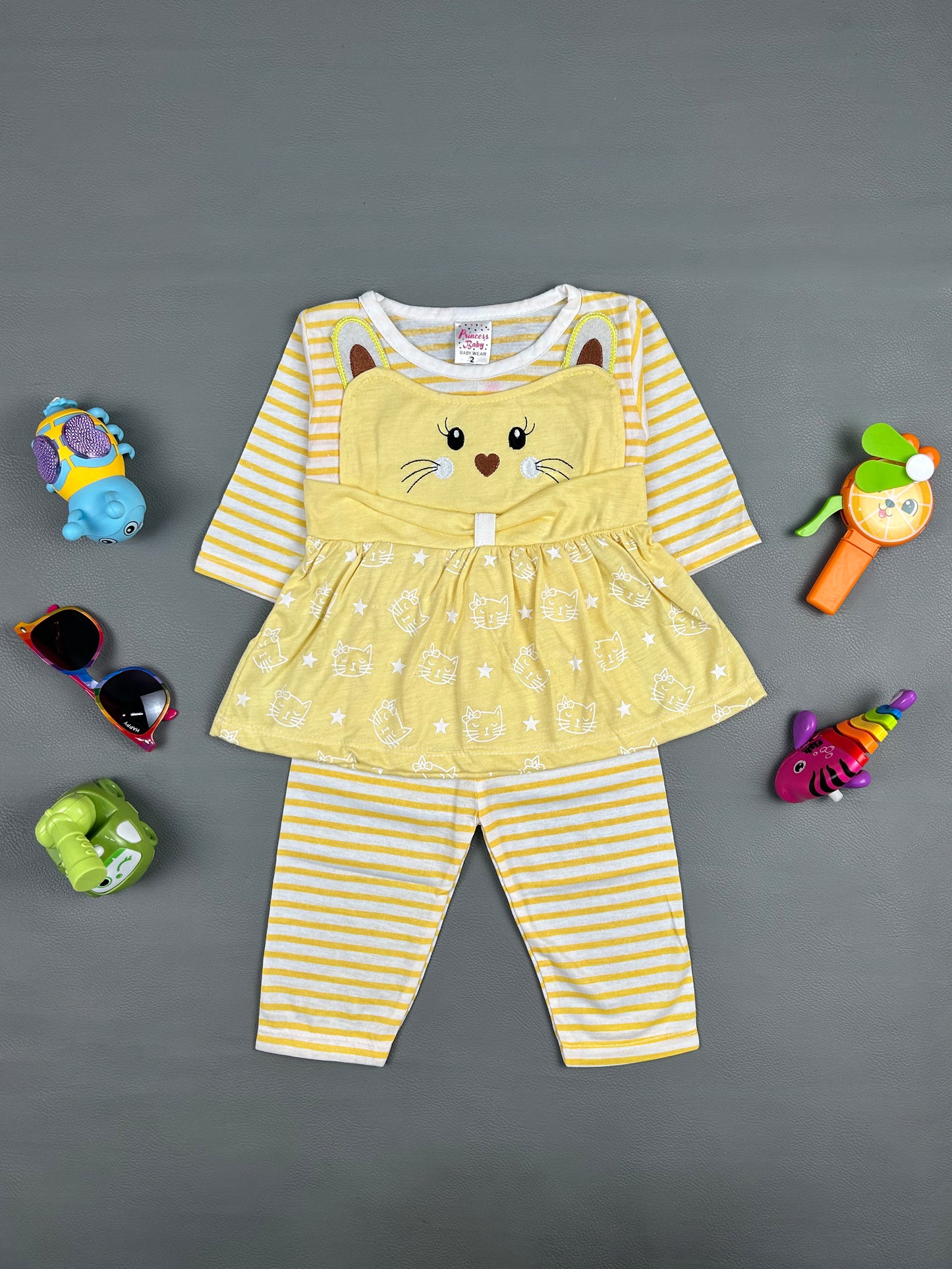 3Mth - 9Mth Light Yellow Baby Suit For Newborn NBS264