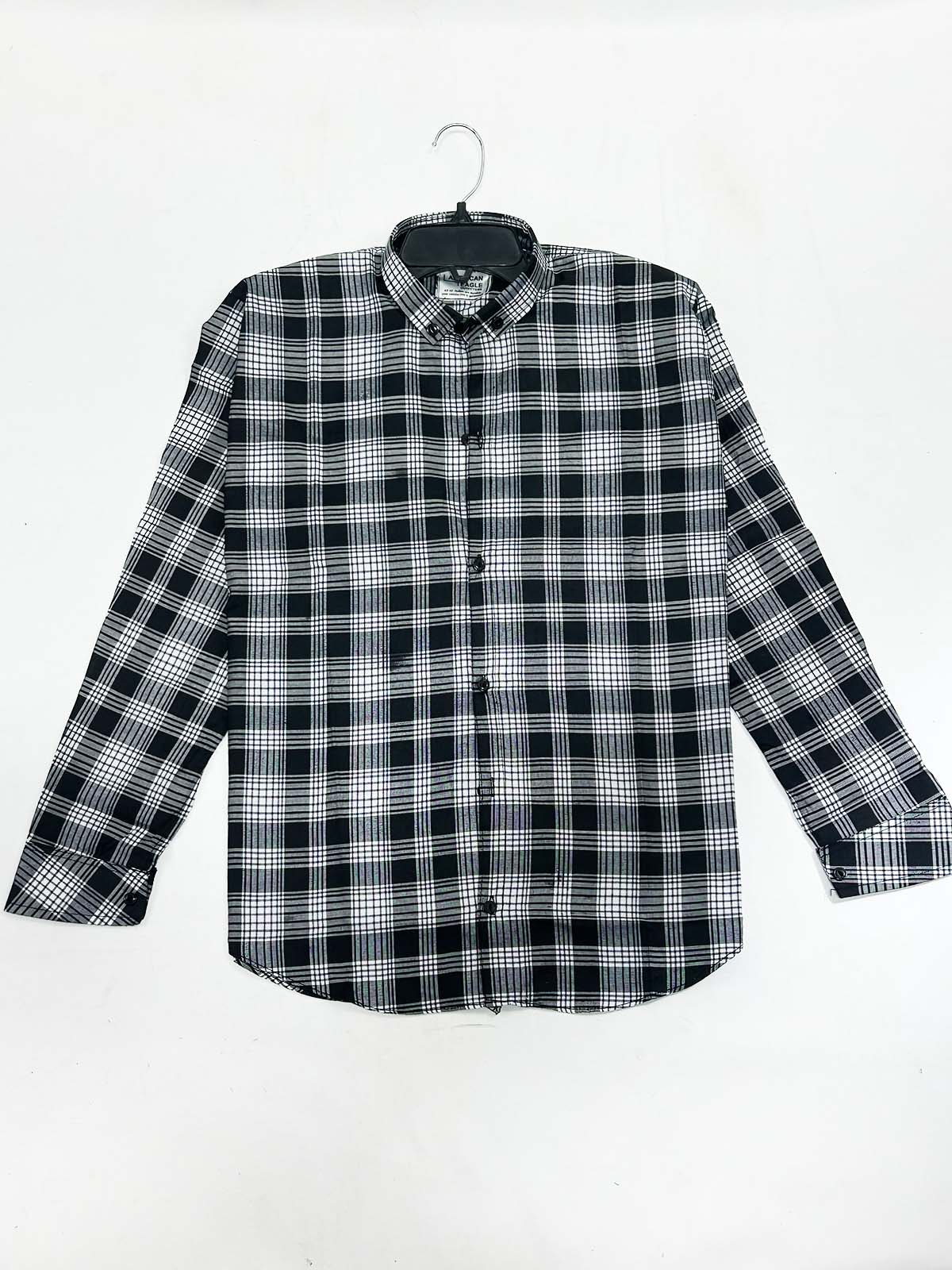Black Checks Casual Shirt For Men MCS138