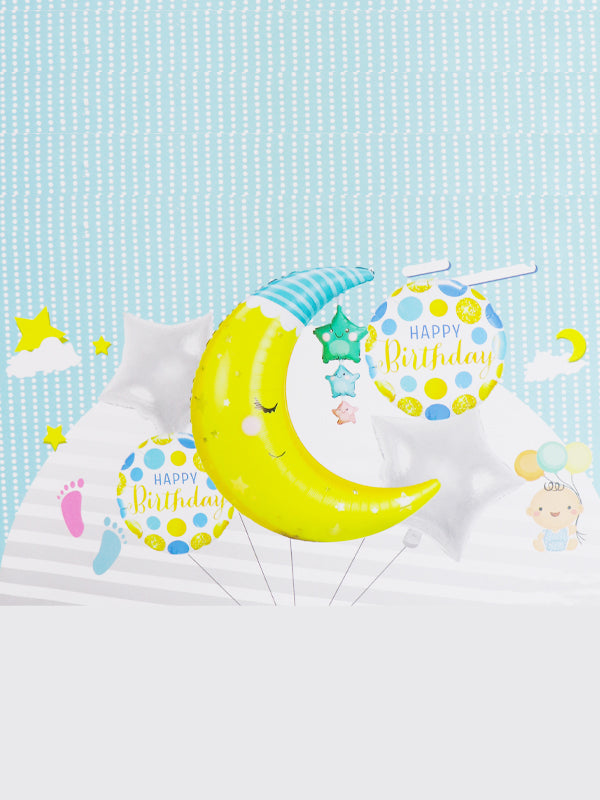 Birthday Foil Balloon 3 Pcs - Moon