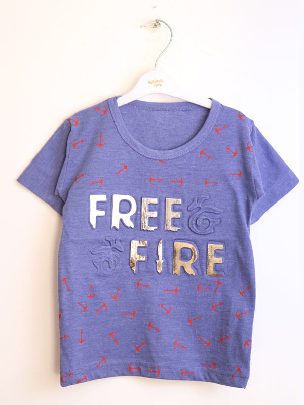 TB01 Boy T-Shirt 3 Yrs - 8 Yrs Free Fire Purple