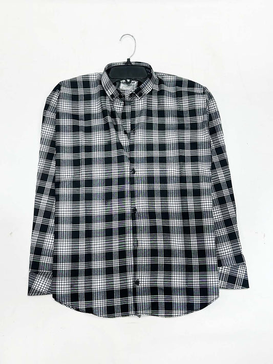 Black Checks Casual Shirt For Men MCS138