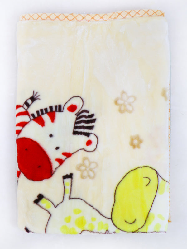 NBHB04 BB Newborn Hooded Blanket Zebra Light Yellow