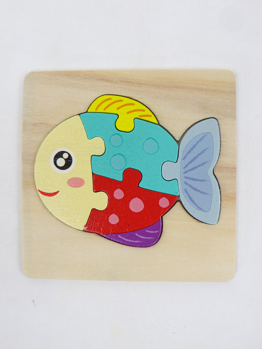 Wooden Fish Decorative Art Jigsaw Puzzle for Kids