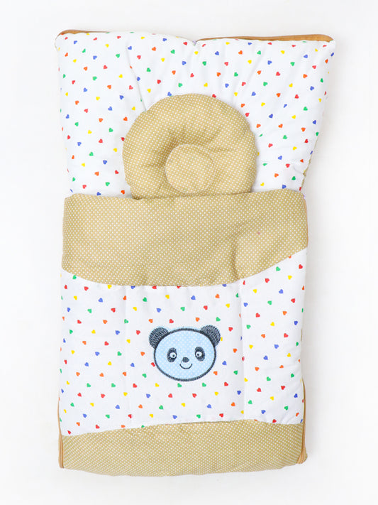 2Pcs Newborn Baby Quilted Sleeping Bag Fawn