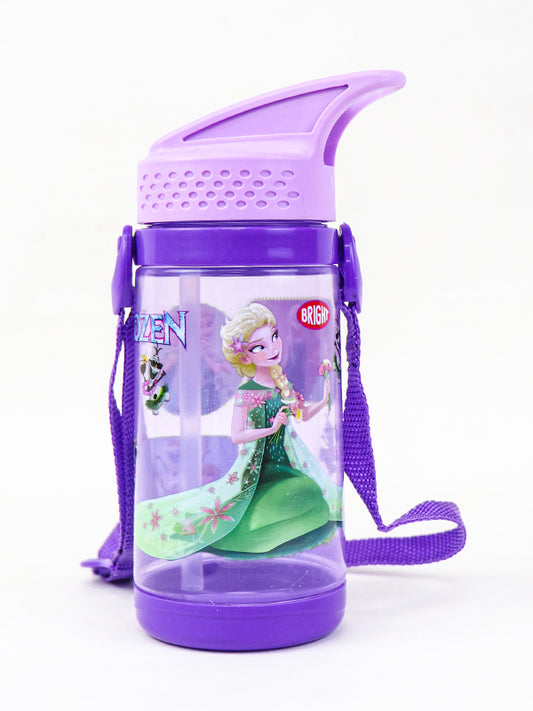 Purple Plastic Water Bottle with Strings 02 - 400ML