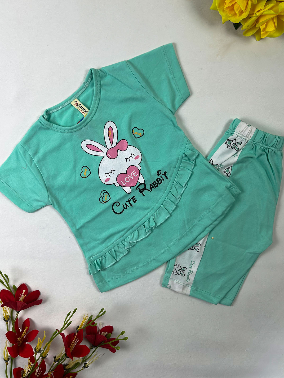 1Yr - 4Yrs Green Suit For Girls GS576