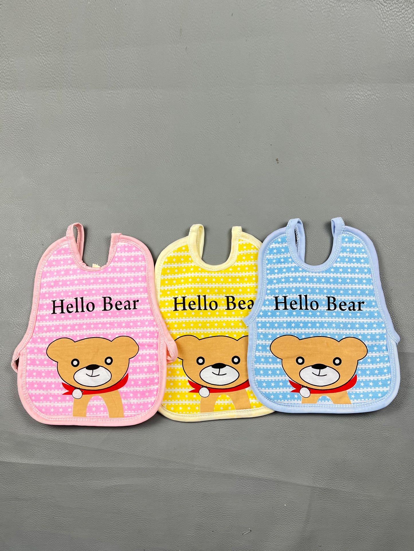 Pack Of 3 Multicolor Soft and Absorbent Bibs for Newborns D-13