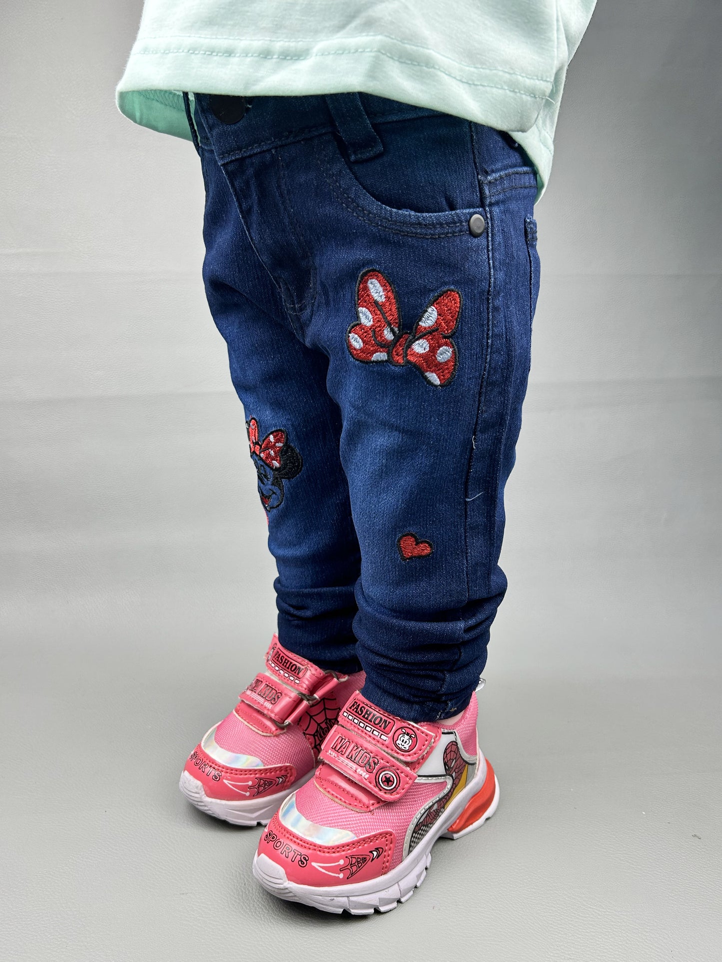 3Yrs - 13Yrs Navy Blue Stretchable Denim Jeans For Girls GJ09