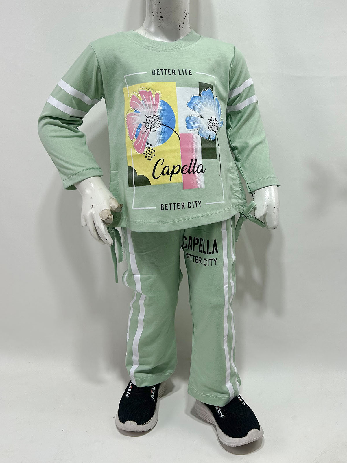 1Yr - 4Yrs Light Green Capella Suit For Girls GS584