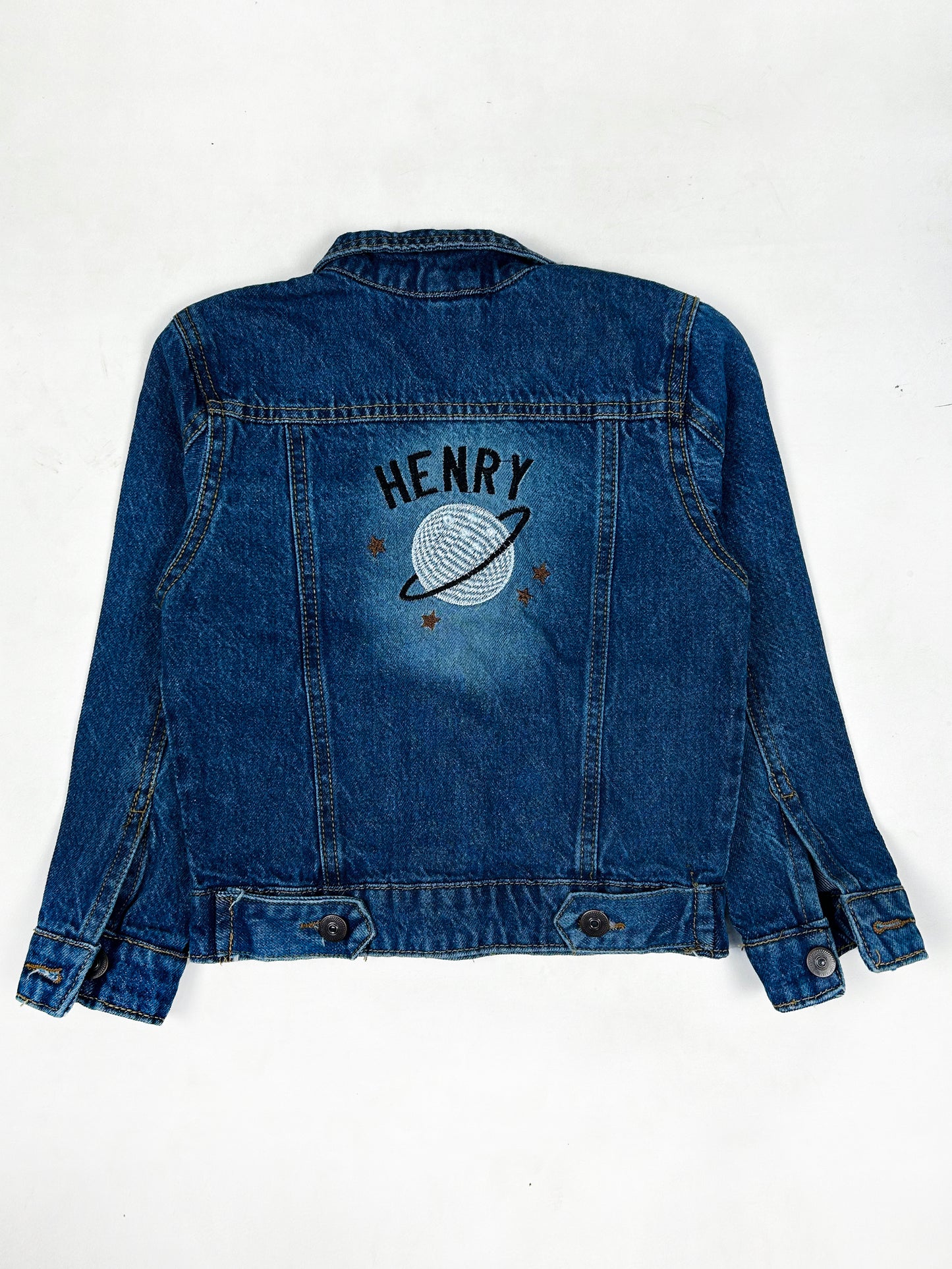 6Mth- 8Yrs Henry Faded Dark Blue Denim Jacket For Kids KJ20