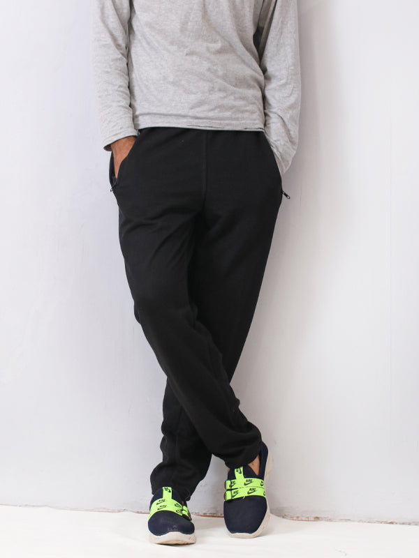 MT05 LF Men's Plain Fleece Trouser Black
