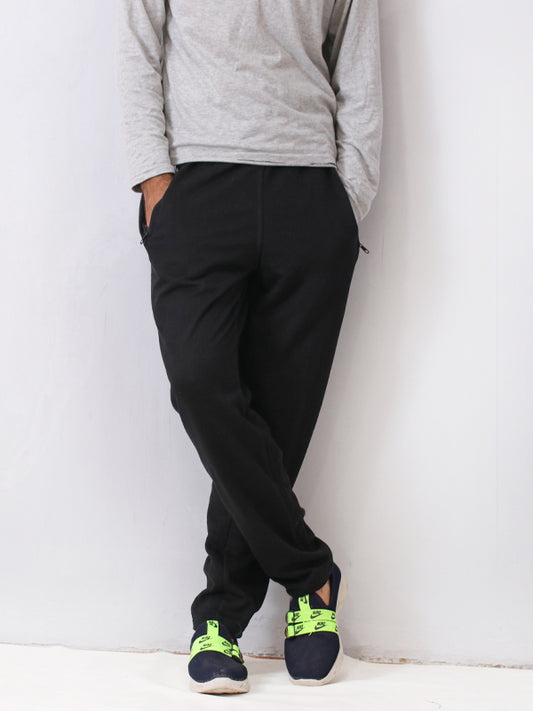 MT05 LF Men's Plain Fleece Trouser Black