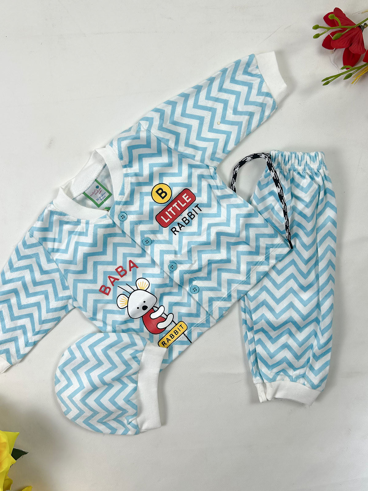 0Mth - 3Mth Blue Baba Suit For Newborn NBS832