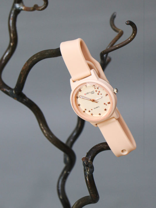 Light Peach Stylish Wrist Watch for Women WW27