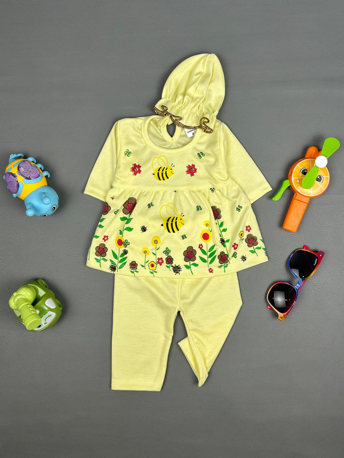 0Mth - 3Mth Bee Yellow Baby Suit For Newborn NBS288