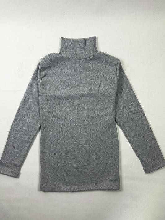 Men's Grey Plain High Neck MH18