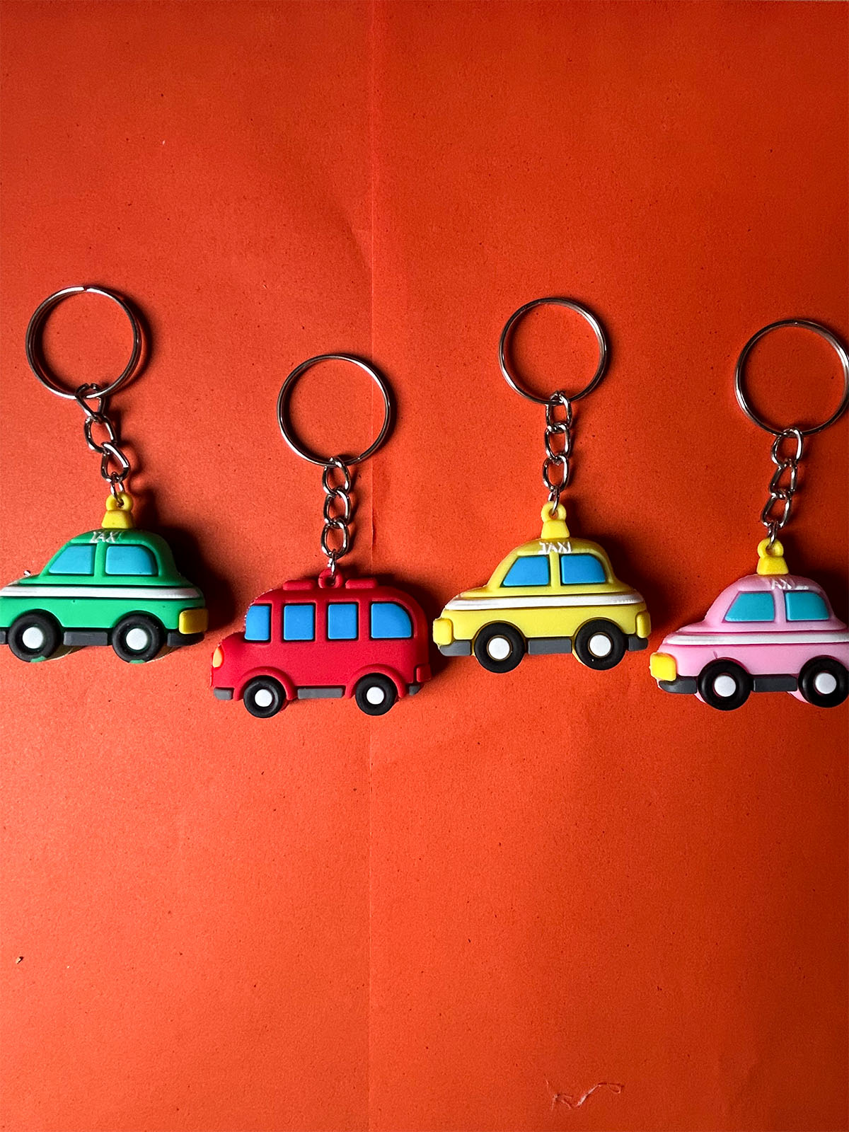 KC44 Pack of 4 Cars Key Chain Multicolor