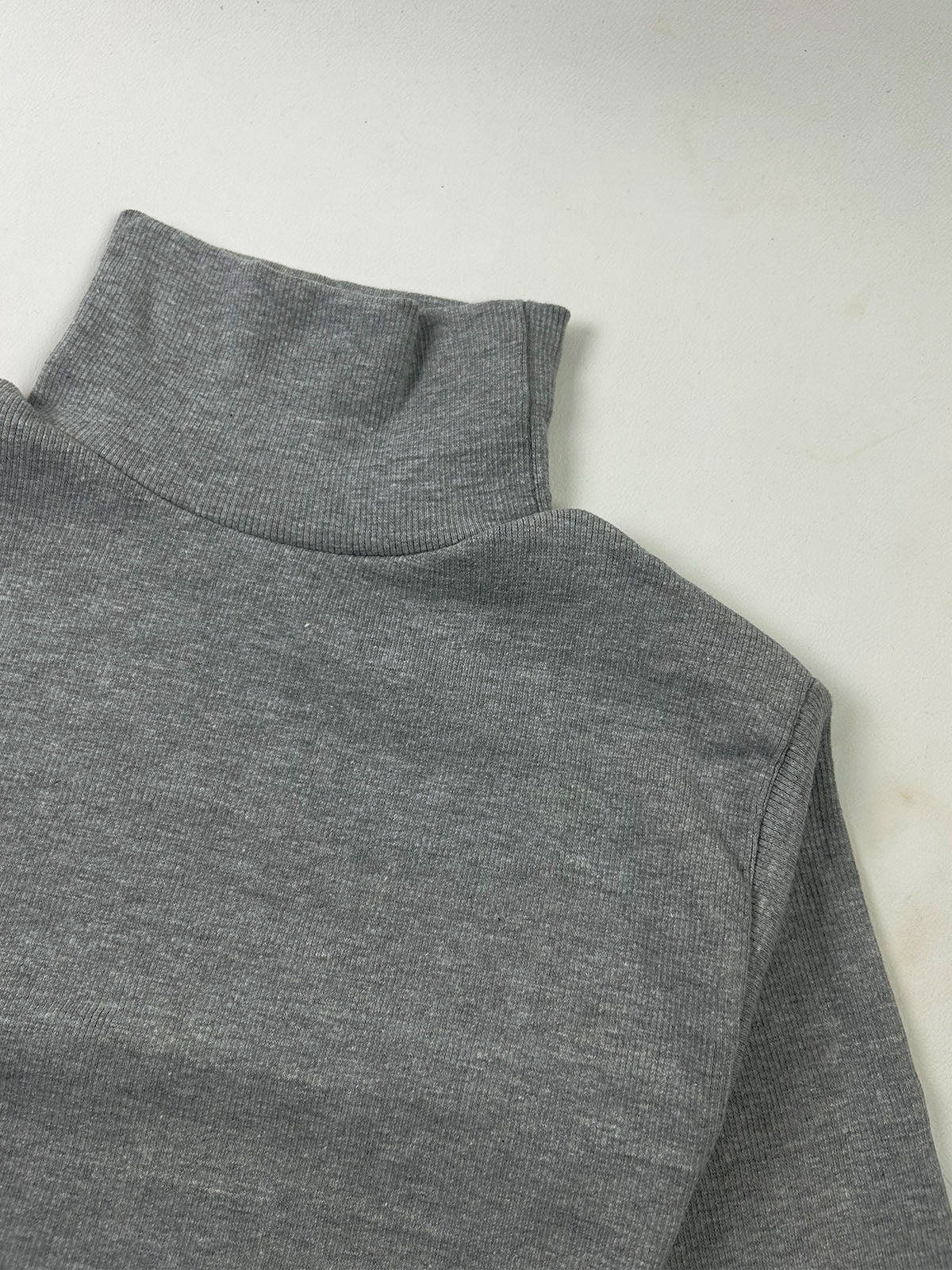 Men's Grey Plain High Neck MH18